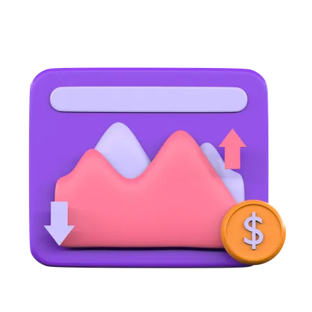 Transaction Chart  3D Icon