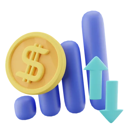 Transaction Chart  3D Icon