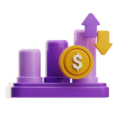 Transaction Chart  3D Icon