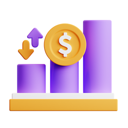 Transaction Chart  3D Illustration