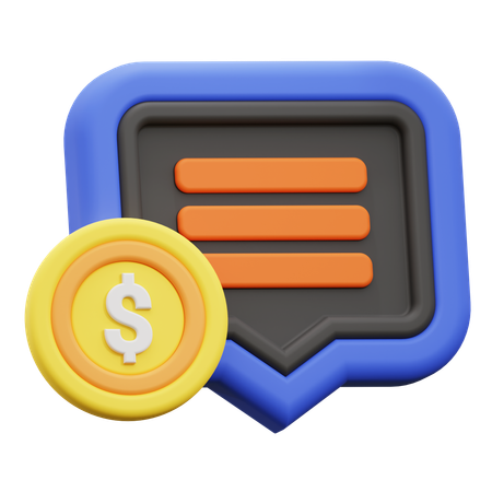Transaction Chat  3D Icon