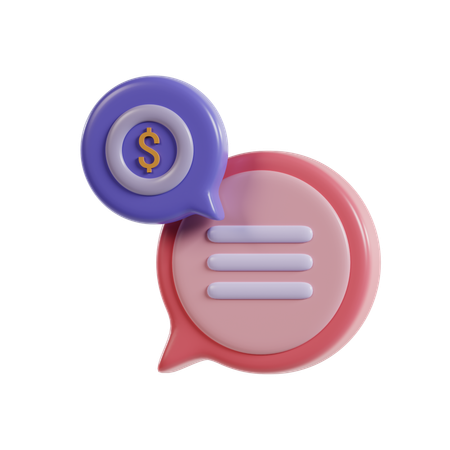 Transaction Chat  3D Icon