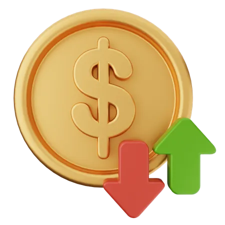 Transaction Coin Dollar  3D Icon