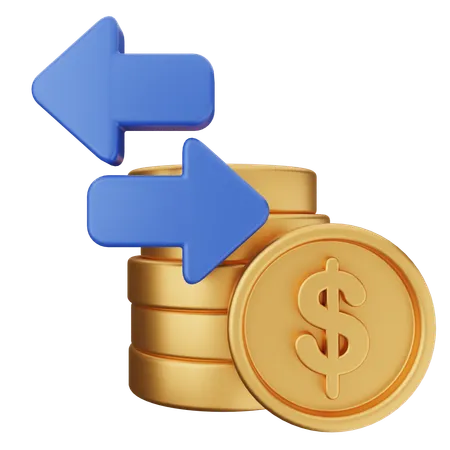 Transaction Coin Money  3D Icon