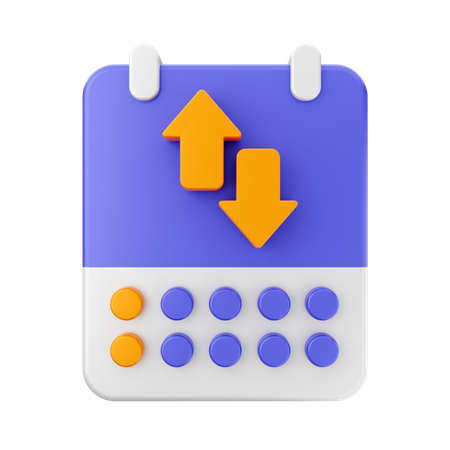 Transaction Date  3D Icon