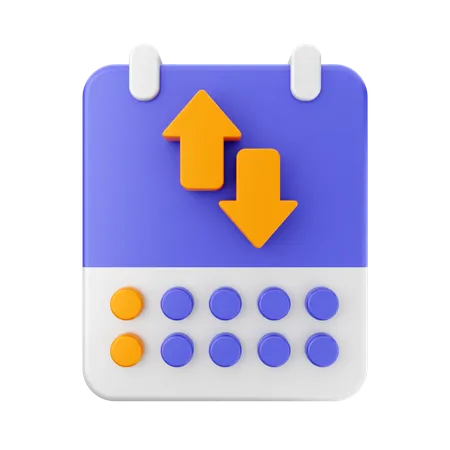 Transaction Date  3D Icon
