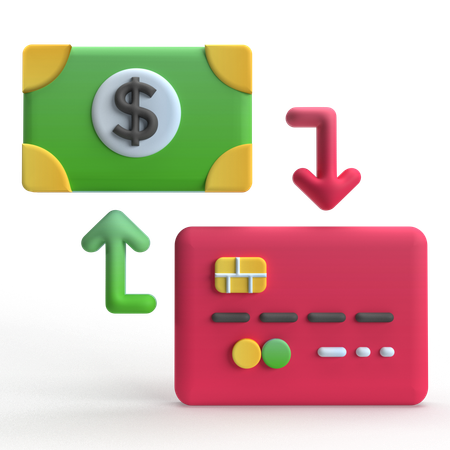 Opération d'échange de carte  3D Icon
