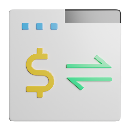 Transaction en ligne  3D Icon