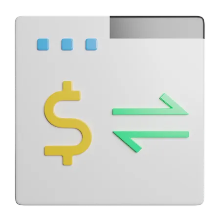 Transaction en ligne  3D Icon