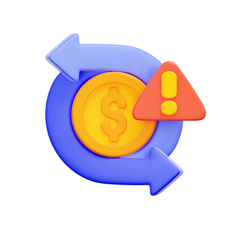거래 오류 경고  3D Icon