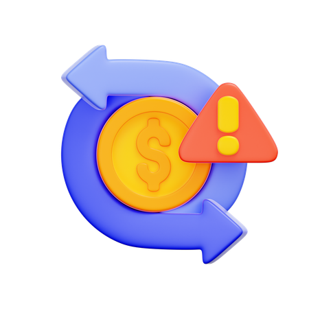 Transaction Error Alert  3D Icon