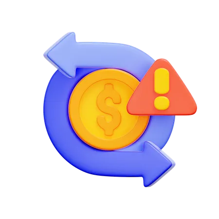 Transaction Error Alert  3D Icon