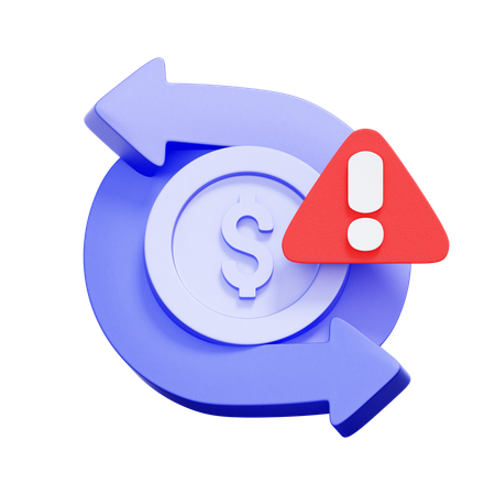 Transaction Error Alert  3D Icon