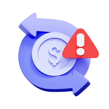Transaction Error Alert  3D Icon