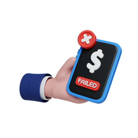 Transaction Failed  3D Icon