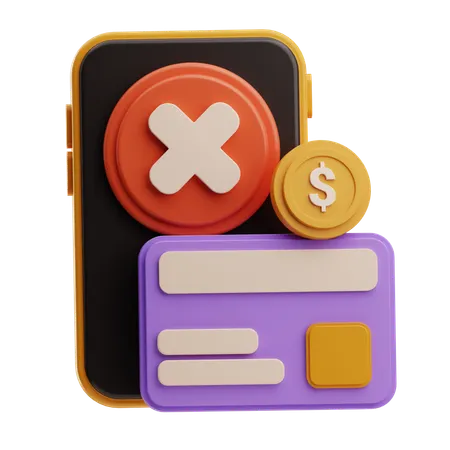 Transaction Failed  3D Icon
