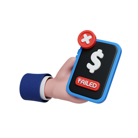 Transaction Failed  3D Icon