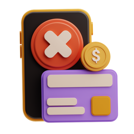 Transaction Failed  3D Icon