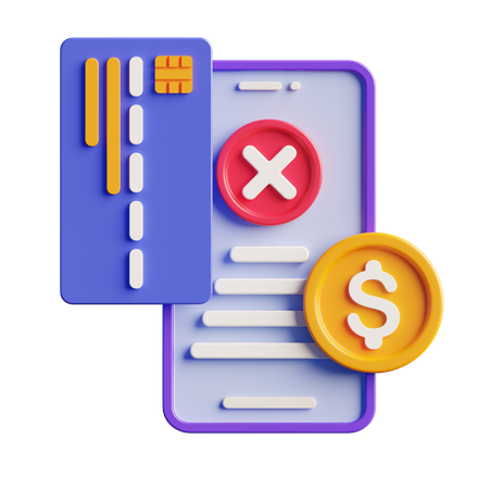 Transaction Failed  3D Icon