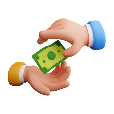 Transaction hand gesture  3D Icon