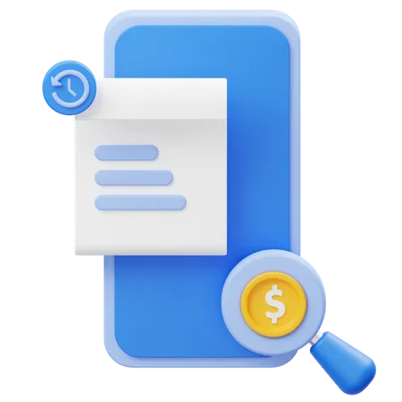 Transaction History  3D Icon