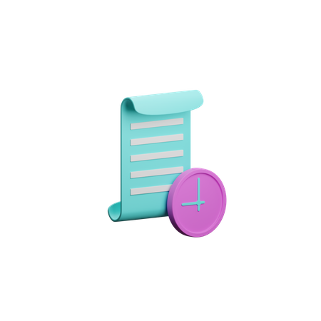 Transaction History  3D Icon