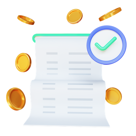 Transaction Invoice  3D Icon