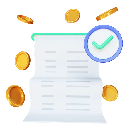 Transaction Invoice  3D Icon