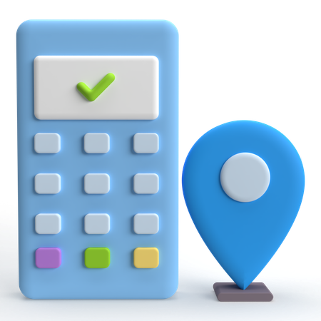 Transaction Location  3D Icon