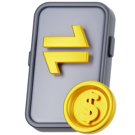 Transaction mobile  3D Icon