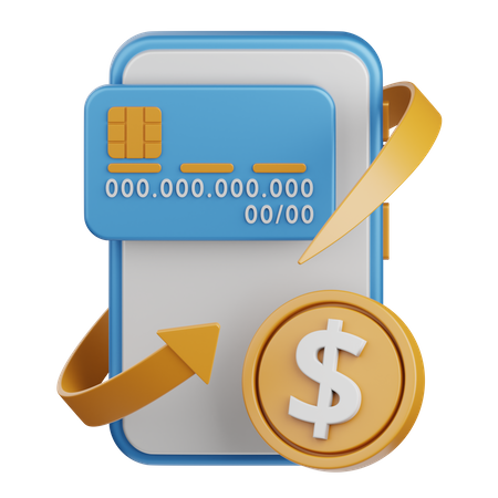 Transaction mobile  3D Icon