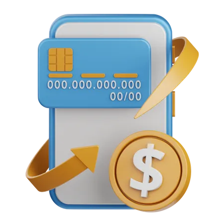 Transaction mobile  3D Icon