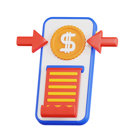 Transaction mobile  3D Icon