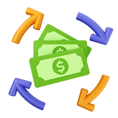 Transaction Money  3D Icon