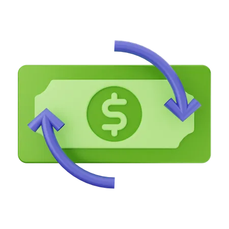 Transaction Money Dollar  3D Icon