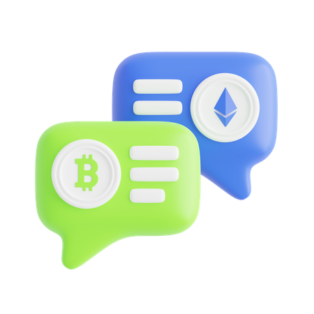 Transaction de crypto-monnaie  3D Icon