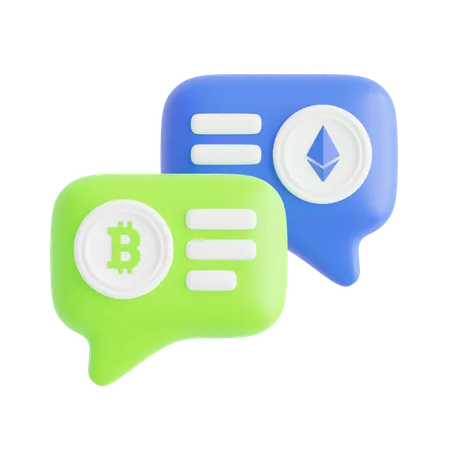 Transaction de crypto-monnaie  3D Icon