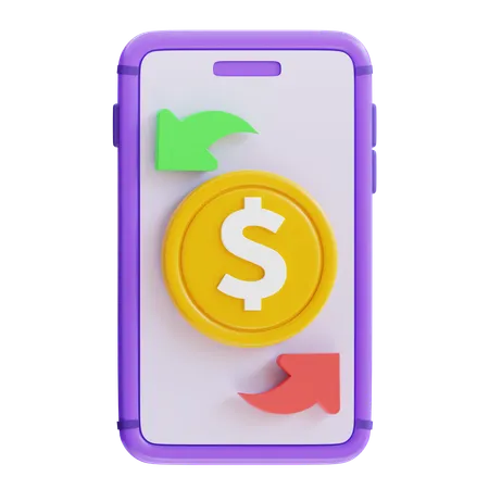 Transaction numérique  3D Icon