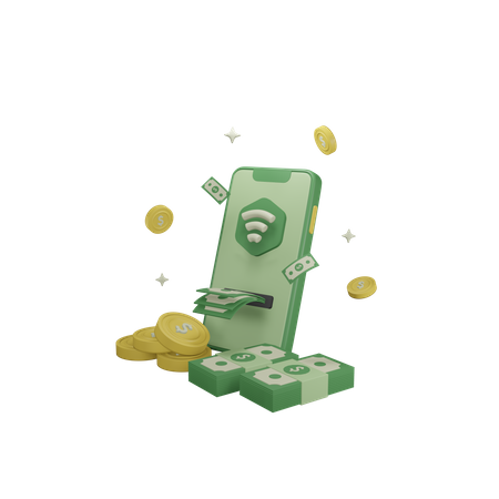 Transaction sans fil  3D Icon