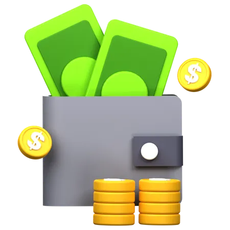 Transaction Wallet 3 D Icon Illustration 3D Icon