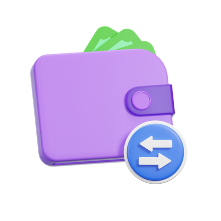 Transaction Wallet  3D Icon