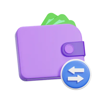 Transaction Wallet  3D Icon