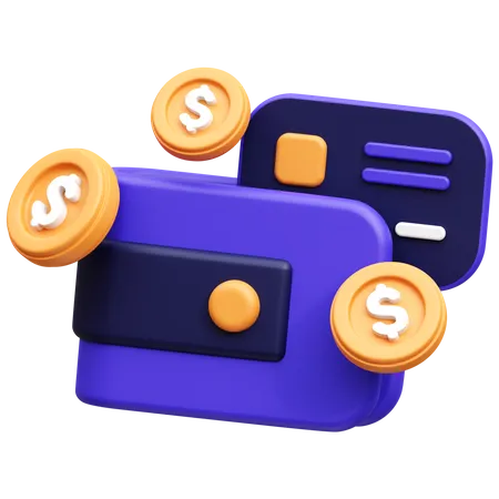 Transaction Wallet 3 D Render Icon 3D Icon