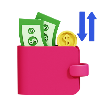 Transaktions-Wallet  3D Icon