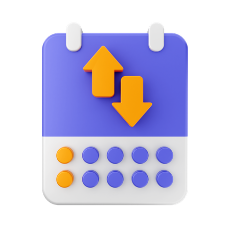 Transaktionsdatum  3D Icon