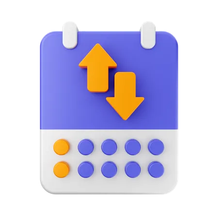 Transaktionsdatum  3D Icon