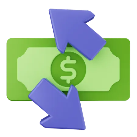 Transaktion Geld Dollar  3D Icon