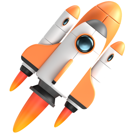 Transbordador espacial volando  3D Icon