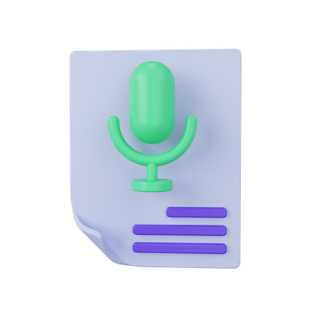 Transcrição  3D Icon