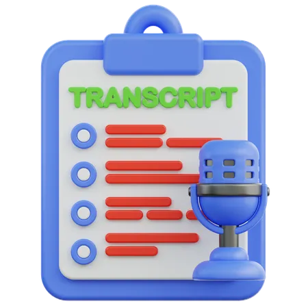 Transcrição  3D Icon